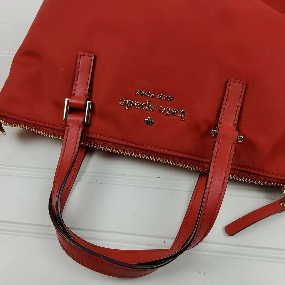 Kate Spade Watson Lane Lucie Satchel Handbag Purse Red